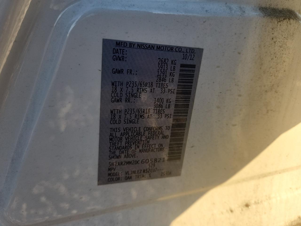 2013 NISSAN PATHFINDER