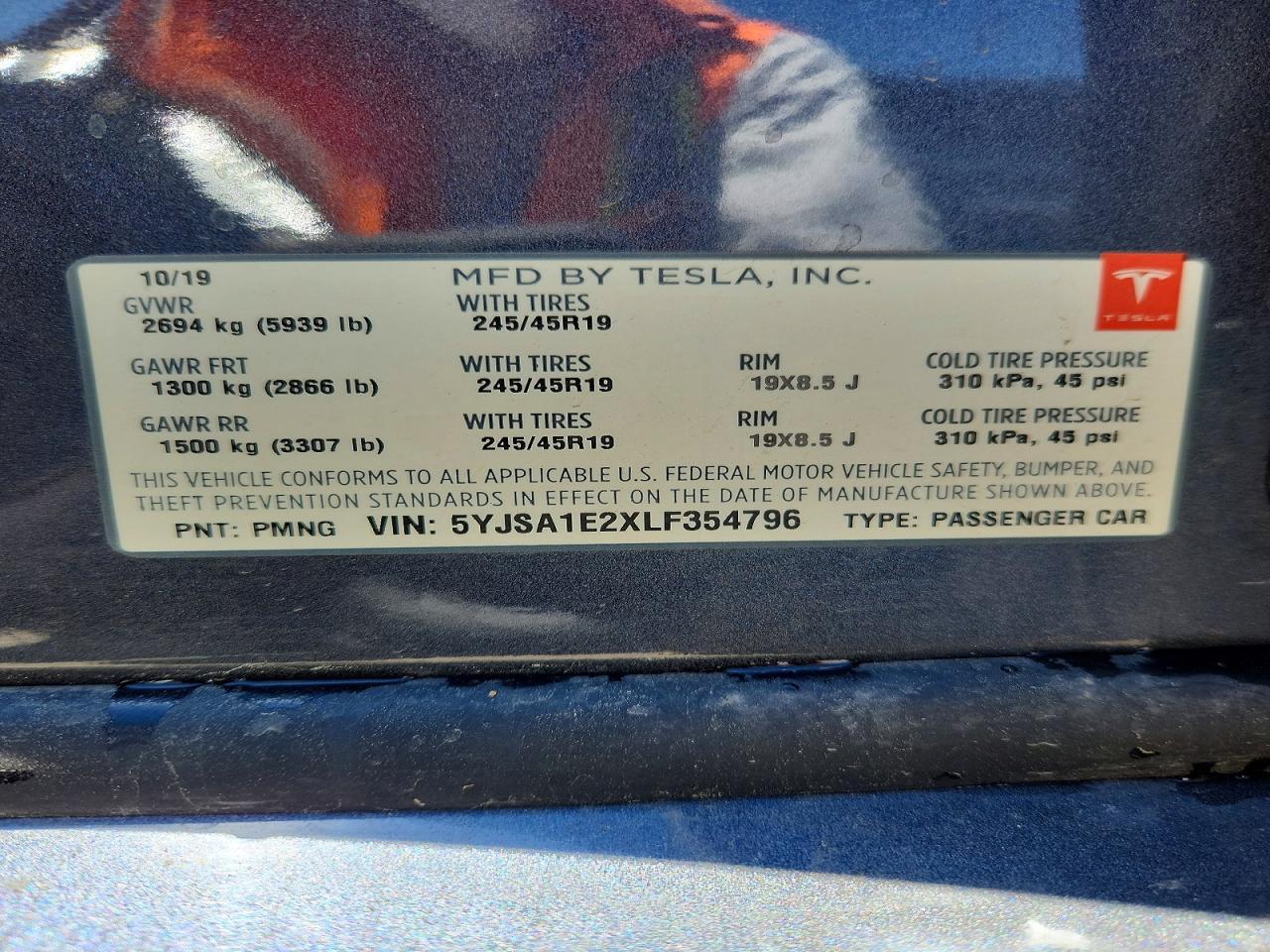 2020 TESLA MODEL S