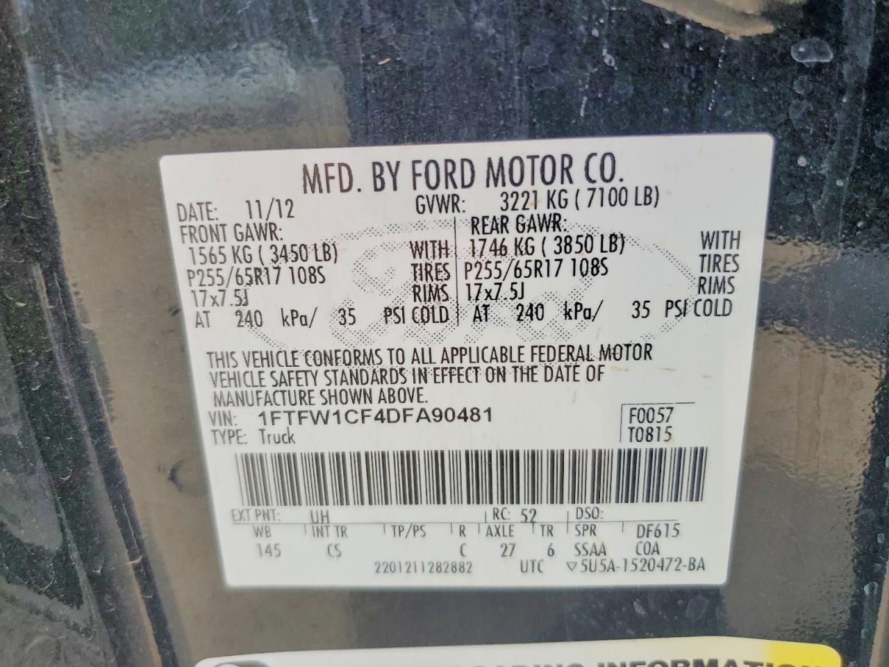 2013 FORD F-150 Lightning