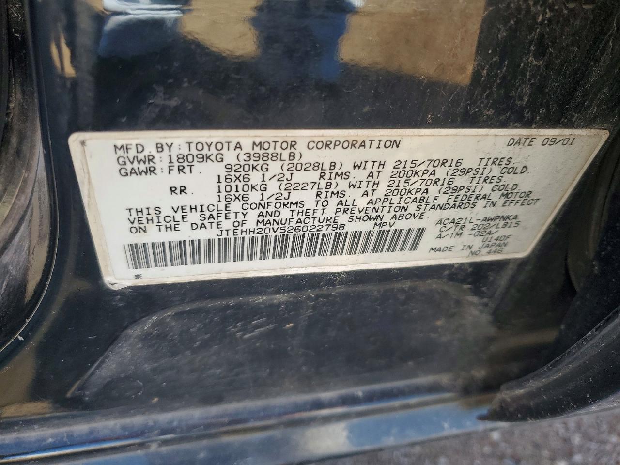 2002 TOYOTA RAV4