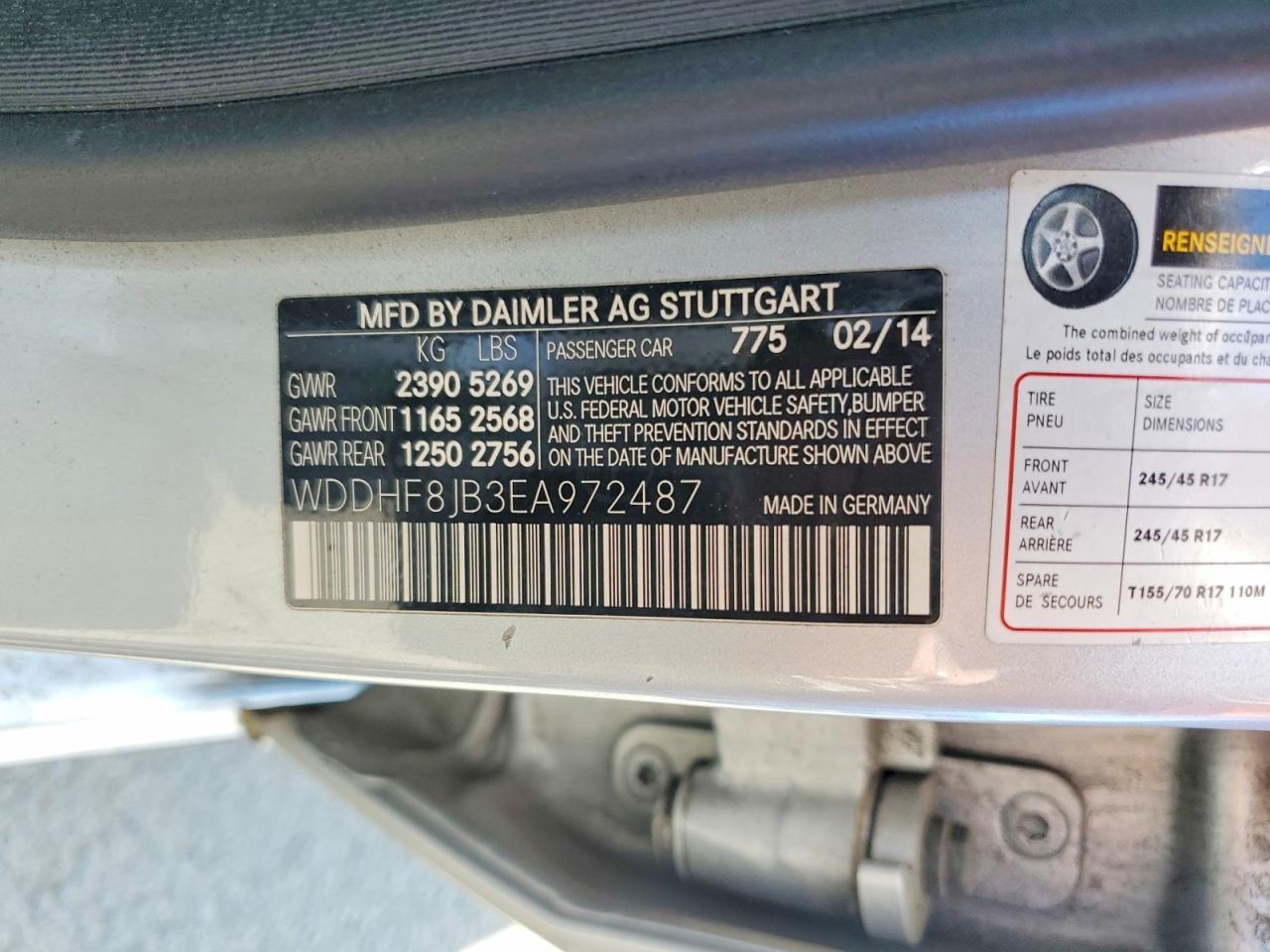 2014 MERCEDES-BENZ E-Class