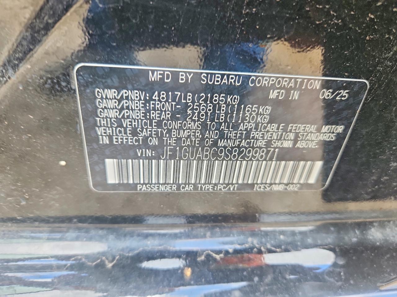 2025 SUBARU IMPREZA