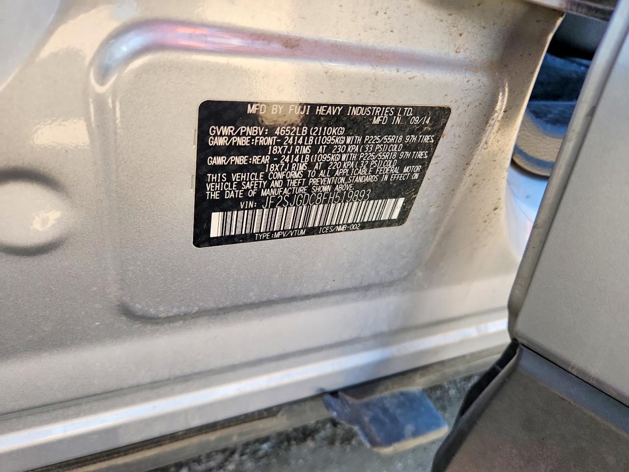 2015 SUBARU FORESTER
