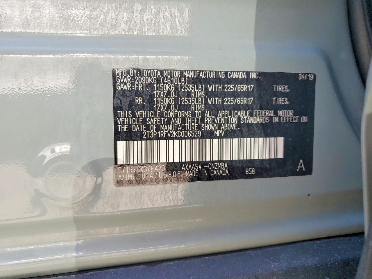 2019 TOYOTA RAV4