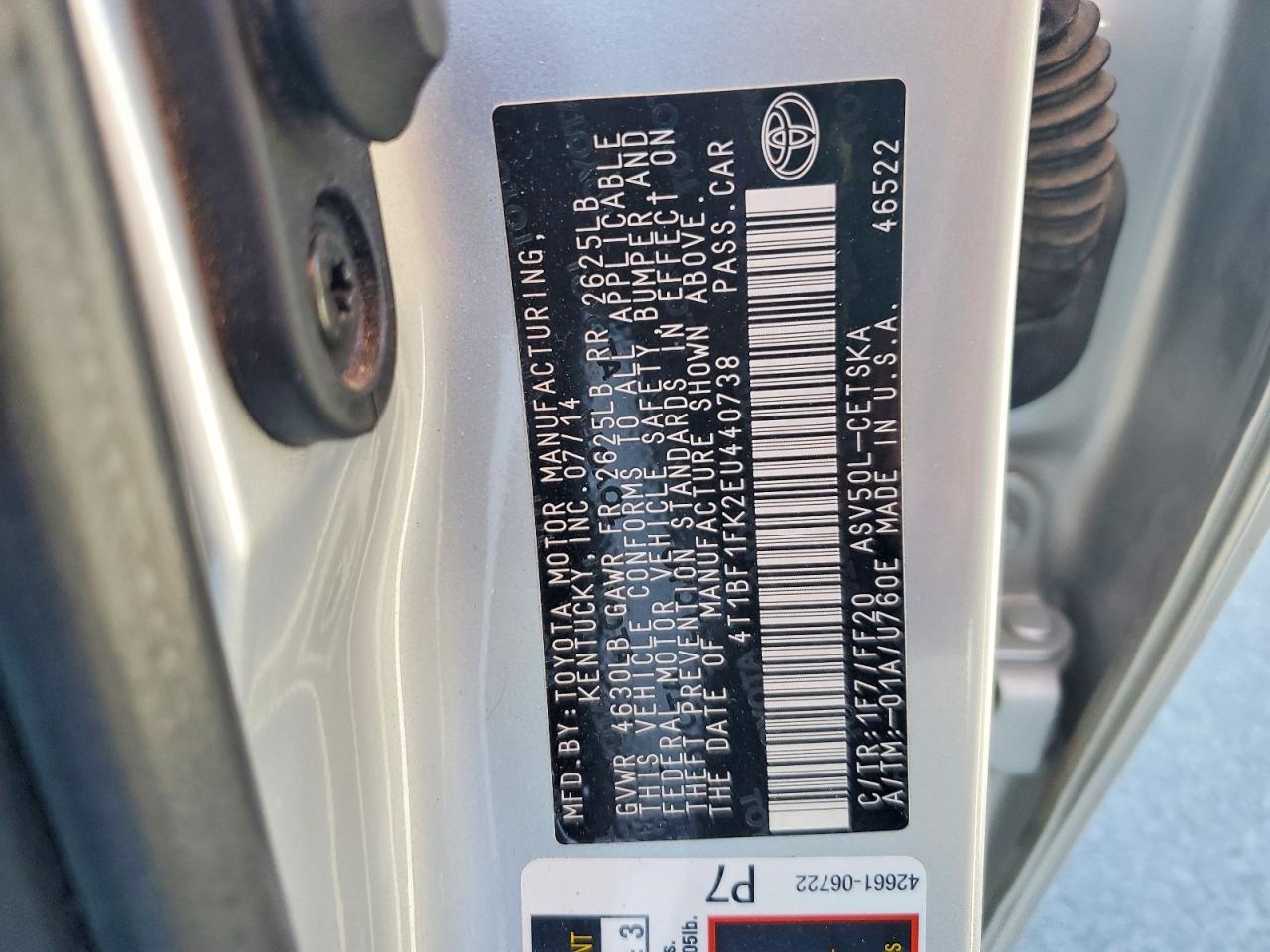 2014 TOYOTA CAMRY