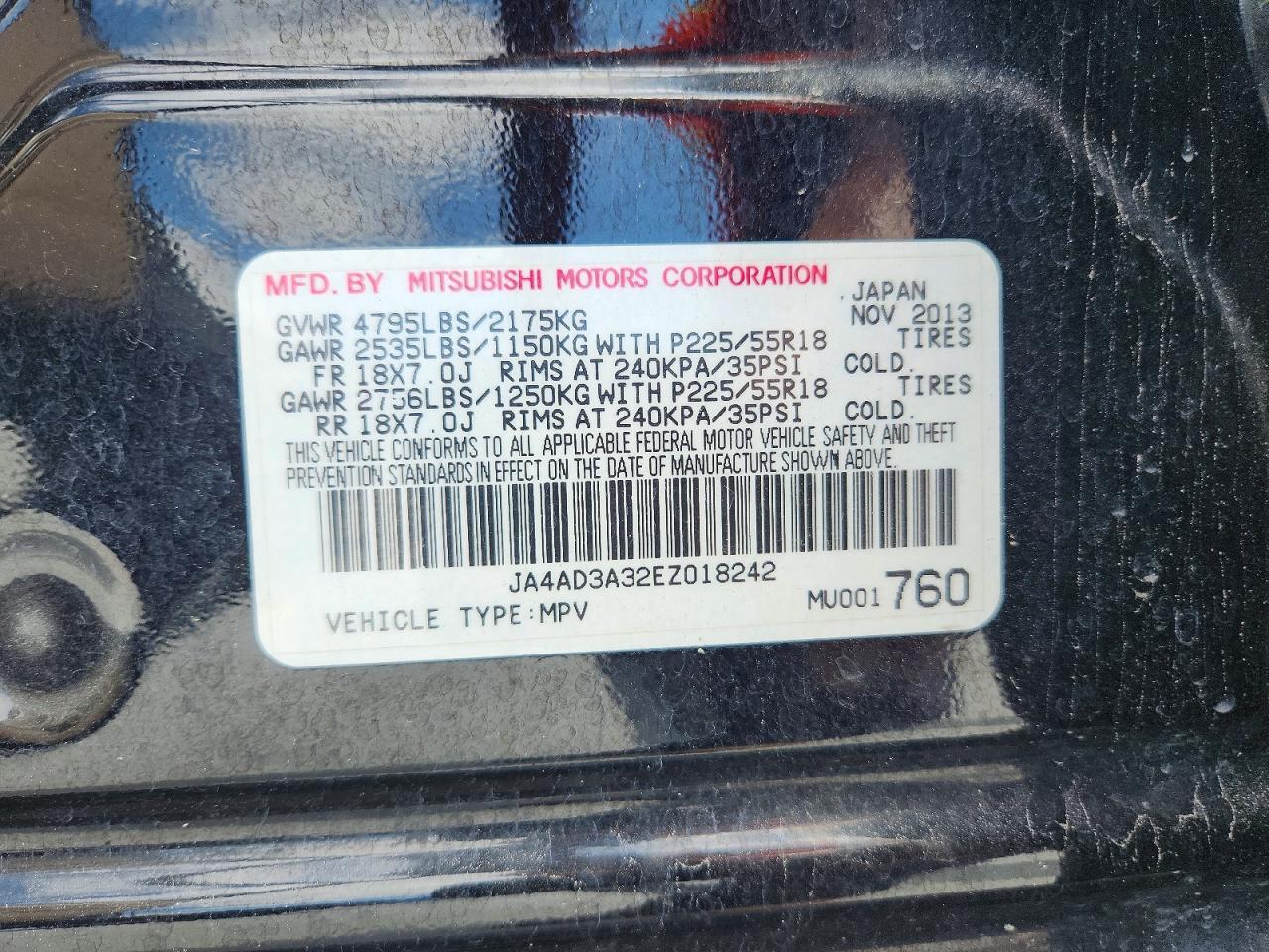 2014 MITSUBISHI outlander