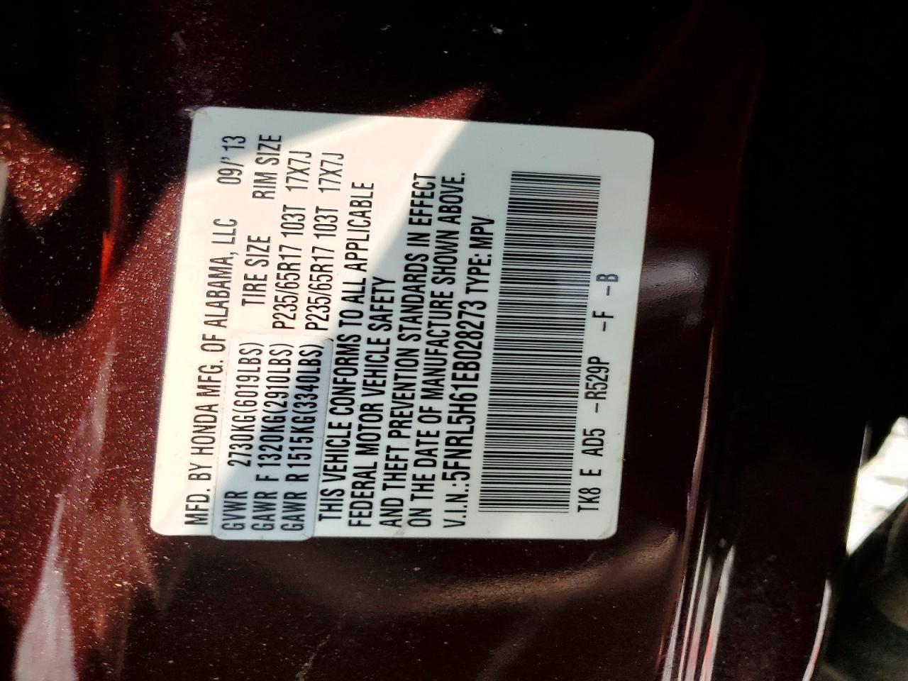 2014 HONDA ODYSSEY
