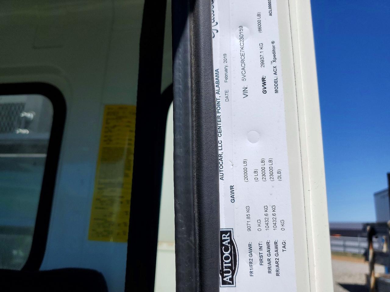 2019 Autocar Xpeditor