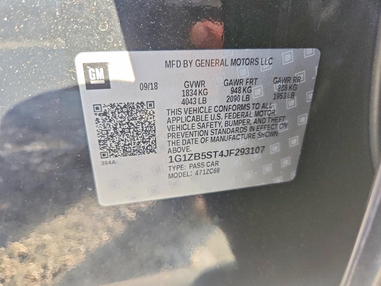 2018 CHEVROLET MALIBU