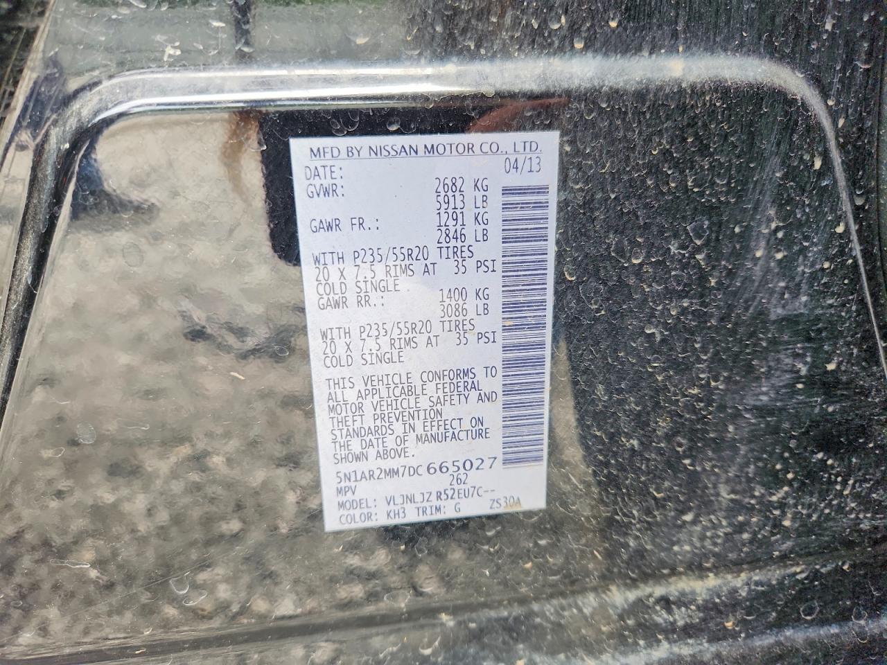 2013 NISSAN PATHFINDER