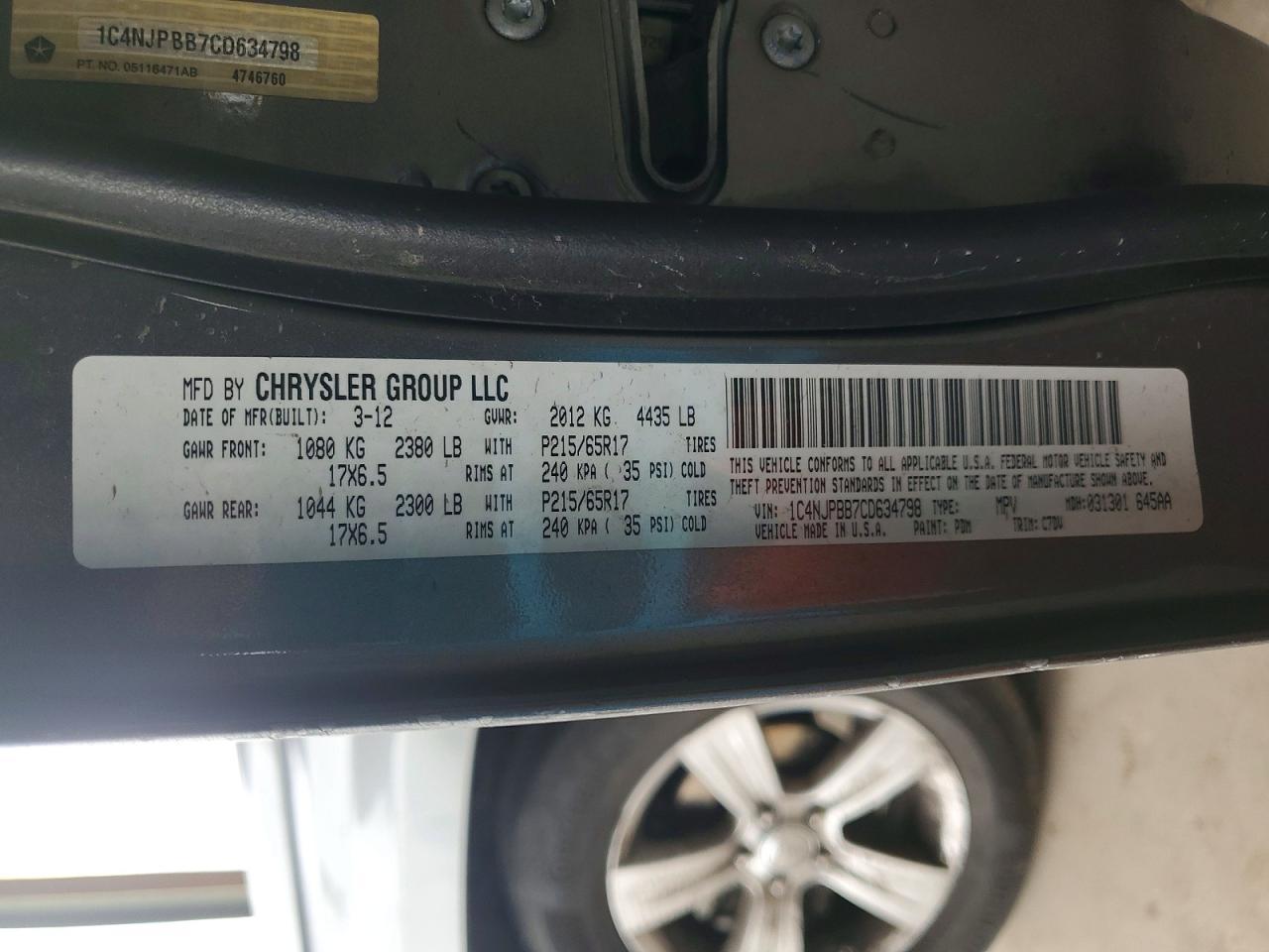 2012 JEEP PATRIOT