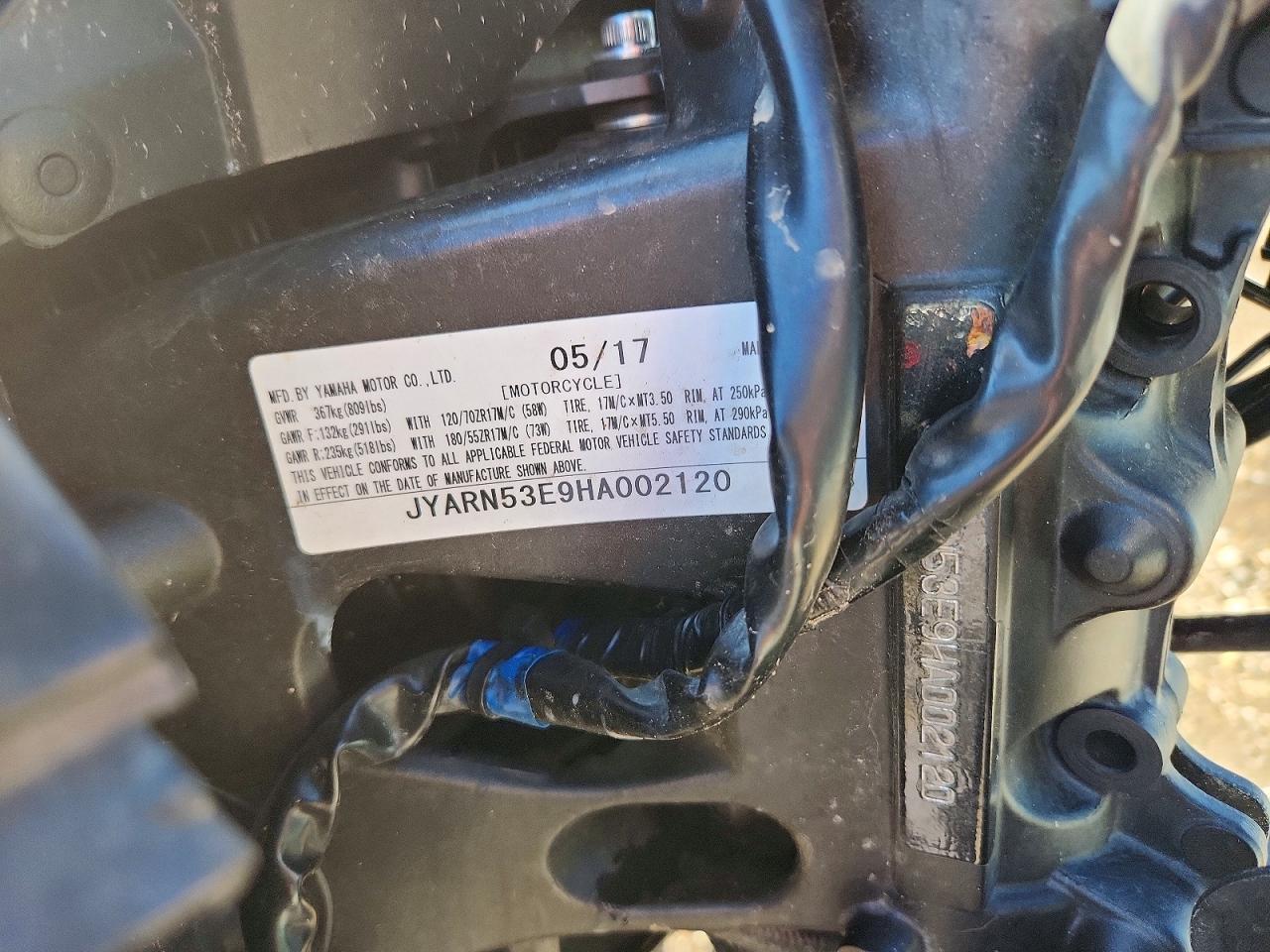2017 YAMAHA FZ09