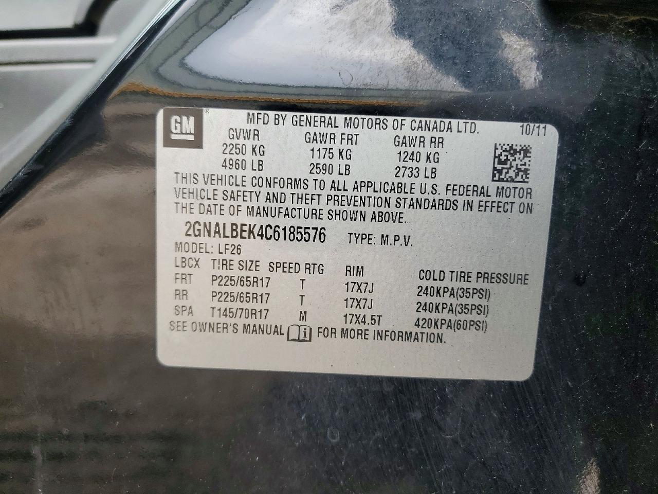 2012 CHEVROLET EQUINOX