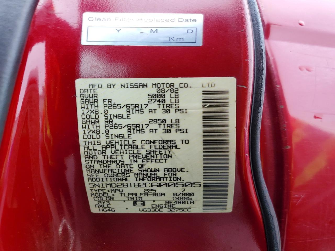 2002 NISSAN Xterra