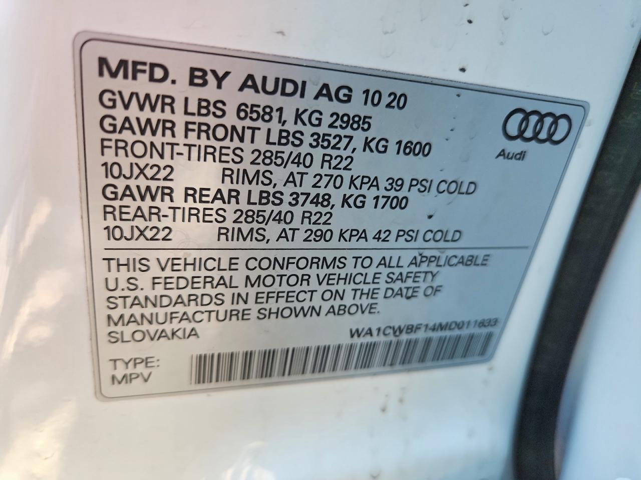 2021 AUDI SQ8