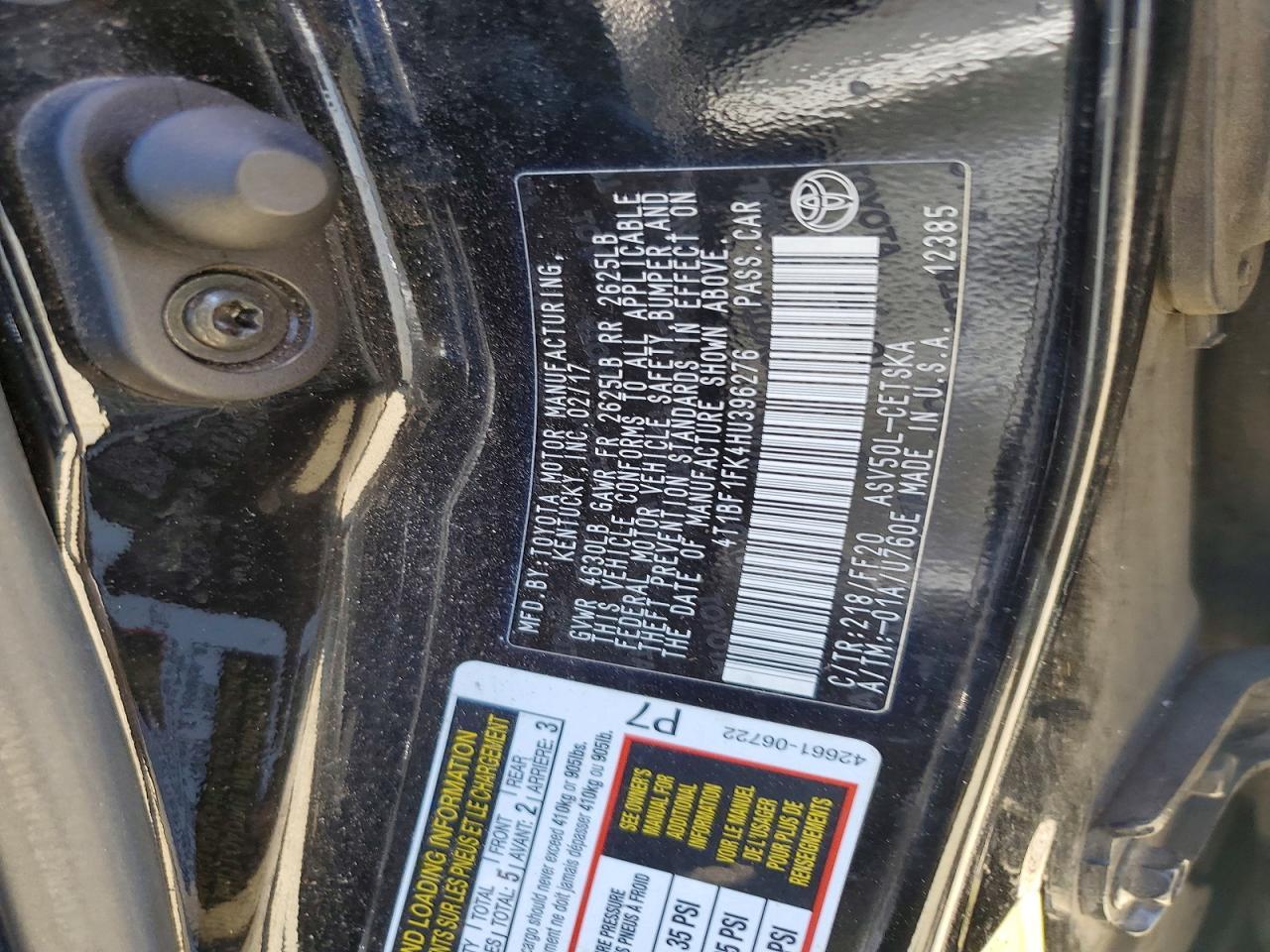 2017 TOYOTA CAMRY