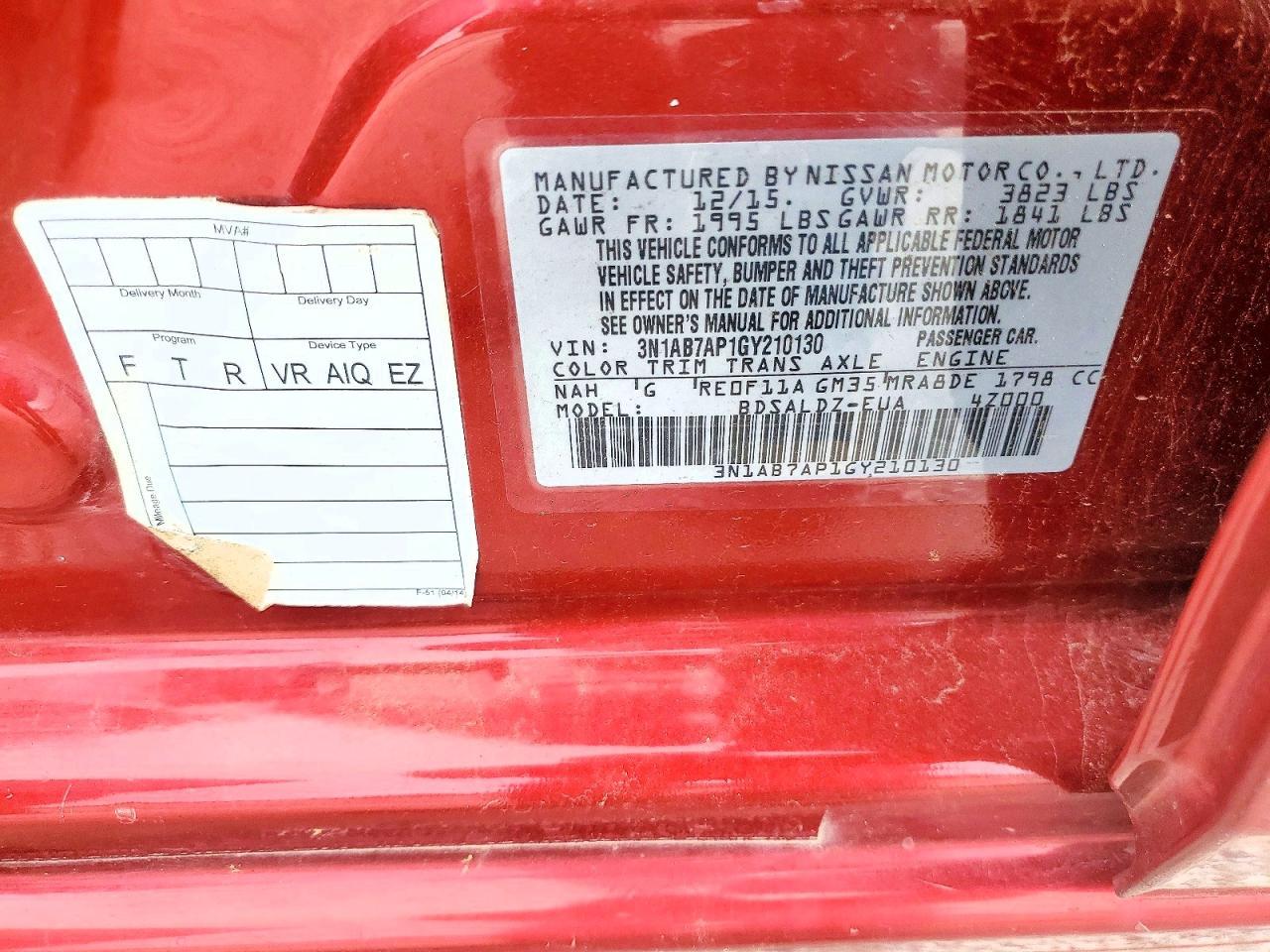 2016 NISSAN SENTRA