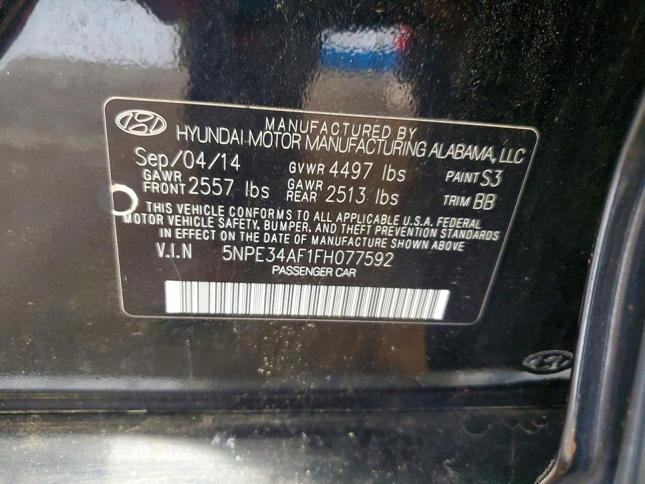 2015 HYUNDAI SONATA