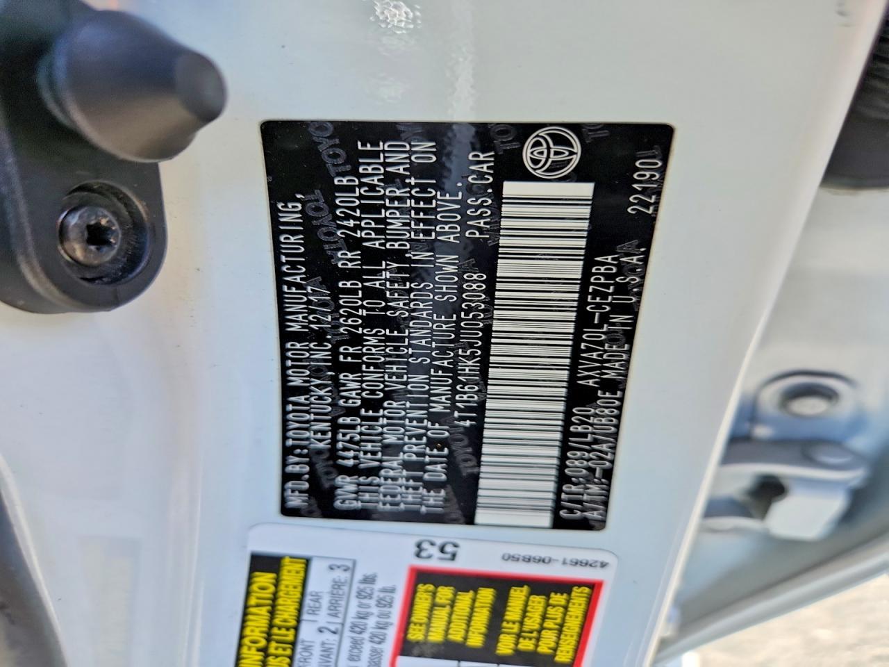 2018 TOYOTA CAMRY