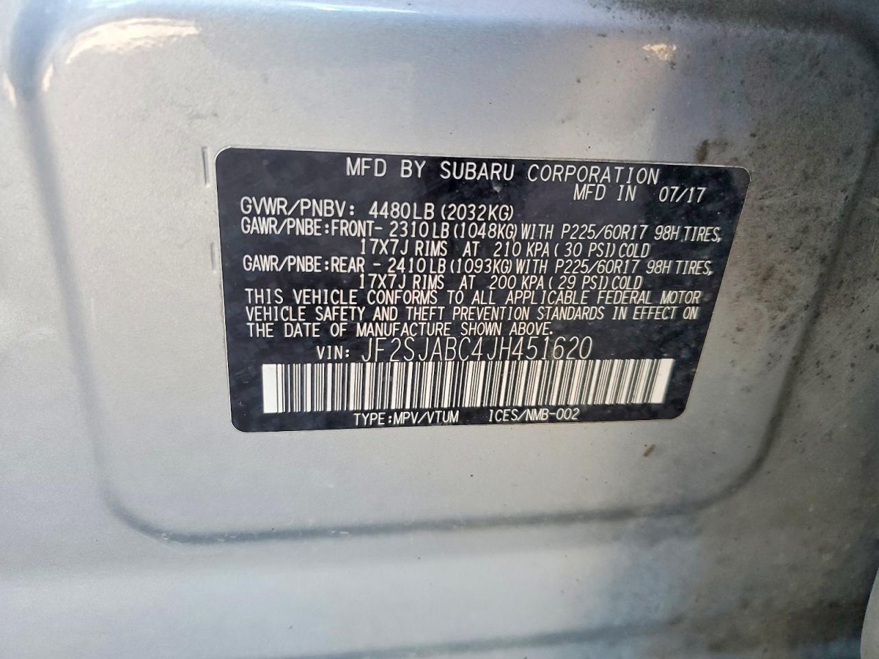 2018 SUBARU FORESTER