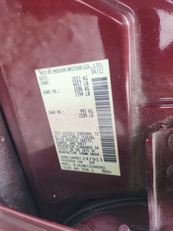 2012 NISSAN ALTIMA