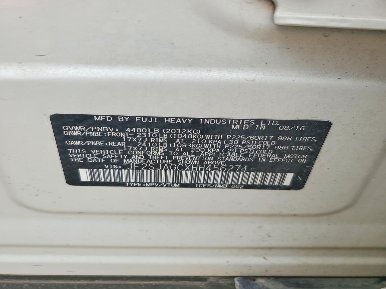2017 SUBARU FORESTER