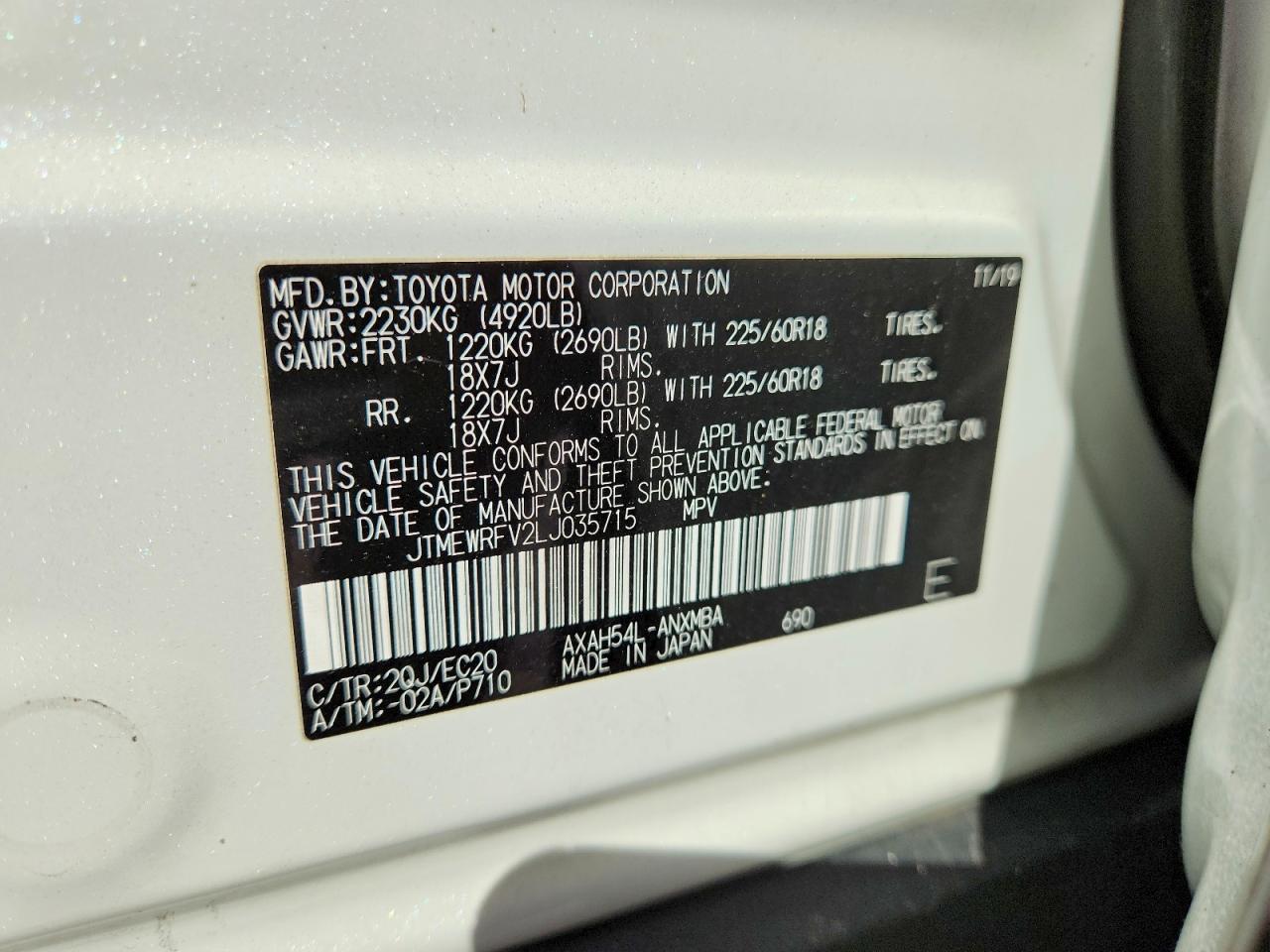 2020 TOYOTA RAV4