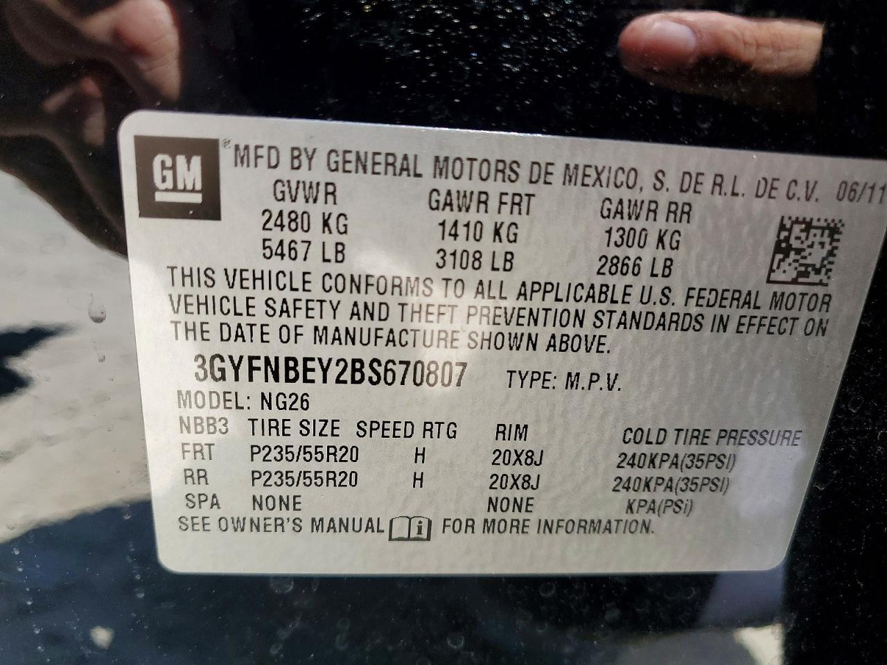 2011 CADILLAC SRX