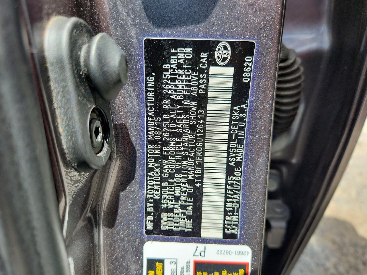 2016 TOYOTA CAMRY