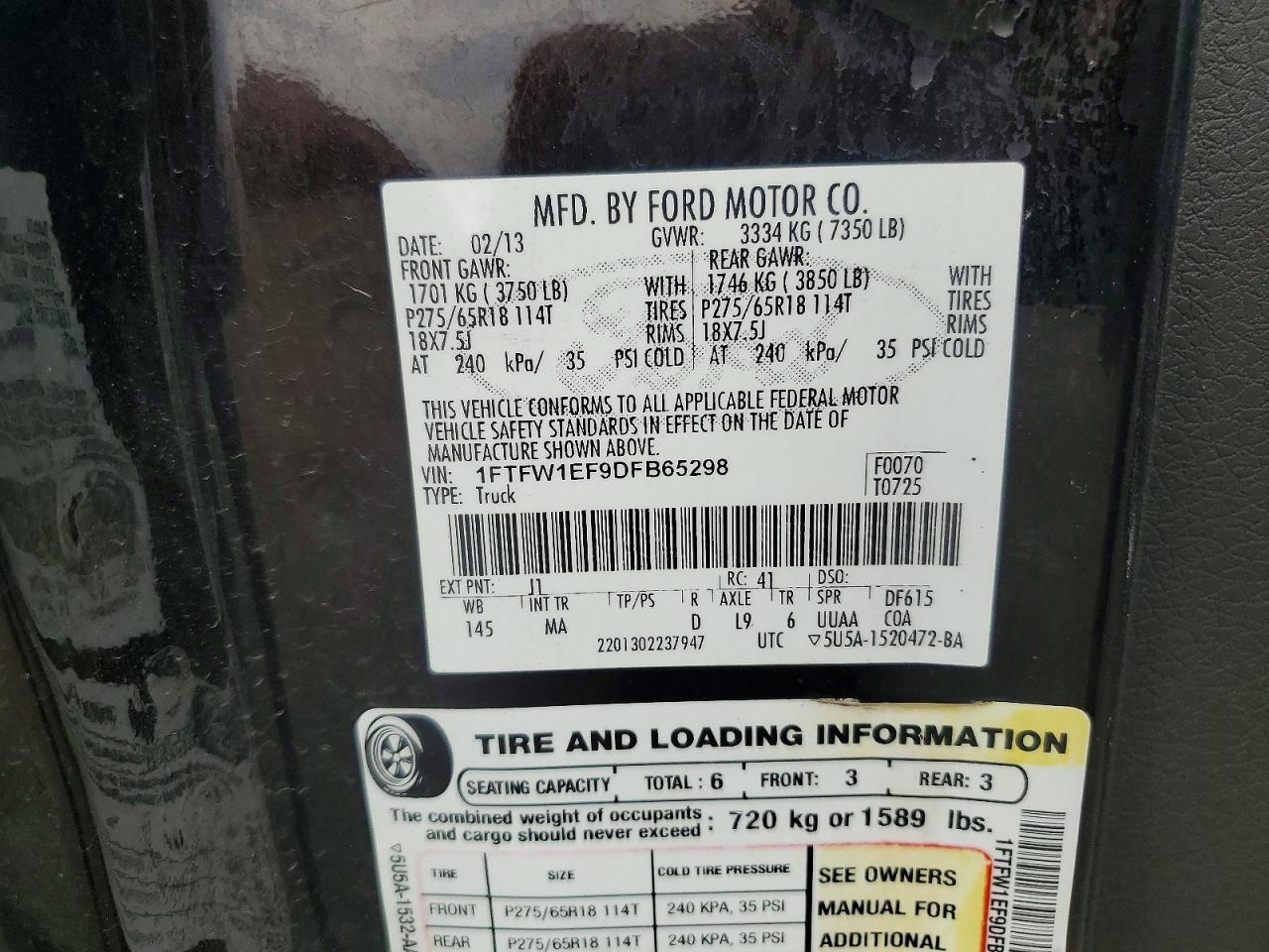 2013 FORD F-150 Lightning