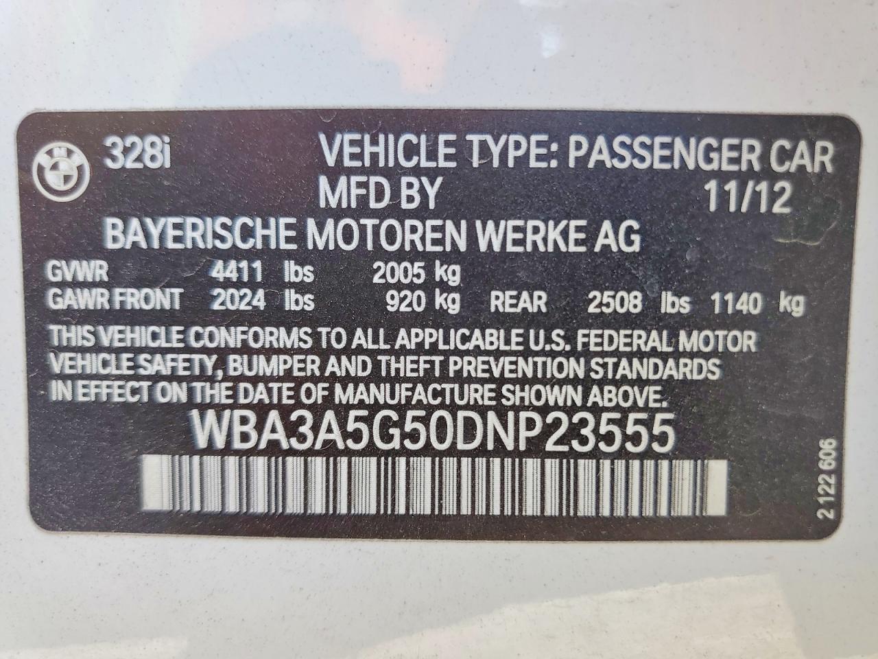 2013 BMW 3 SERIES