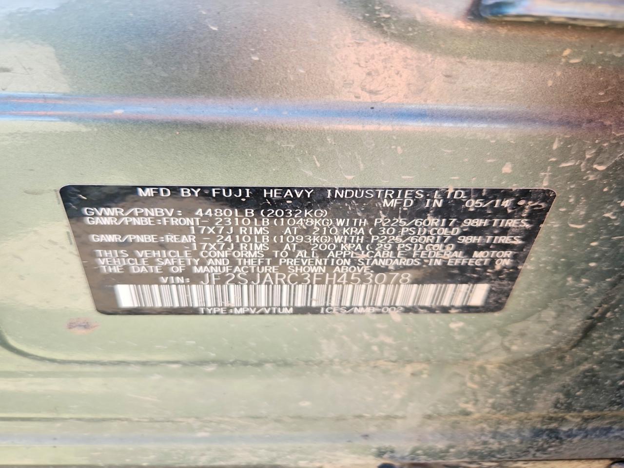 2015 SUBARU FORESTER