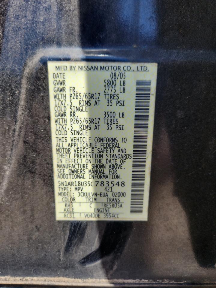 2005 NISSAN PATHFINDER