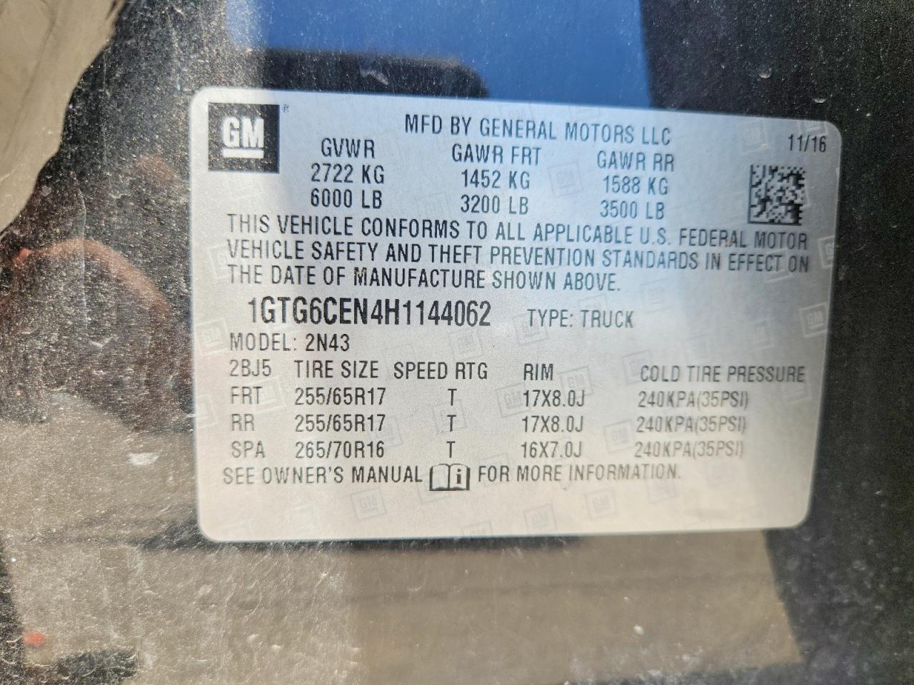 2017 GMC CANYON