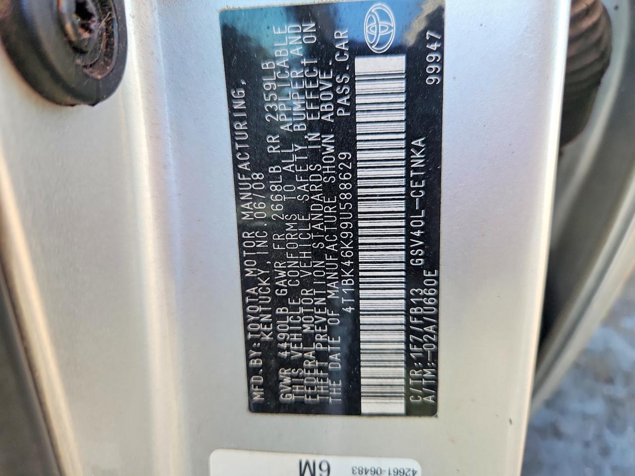 2009 TOYOTA CAMRY