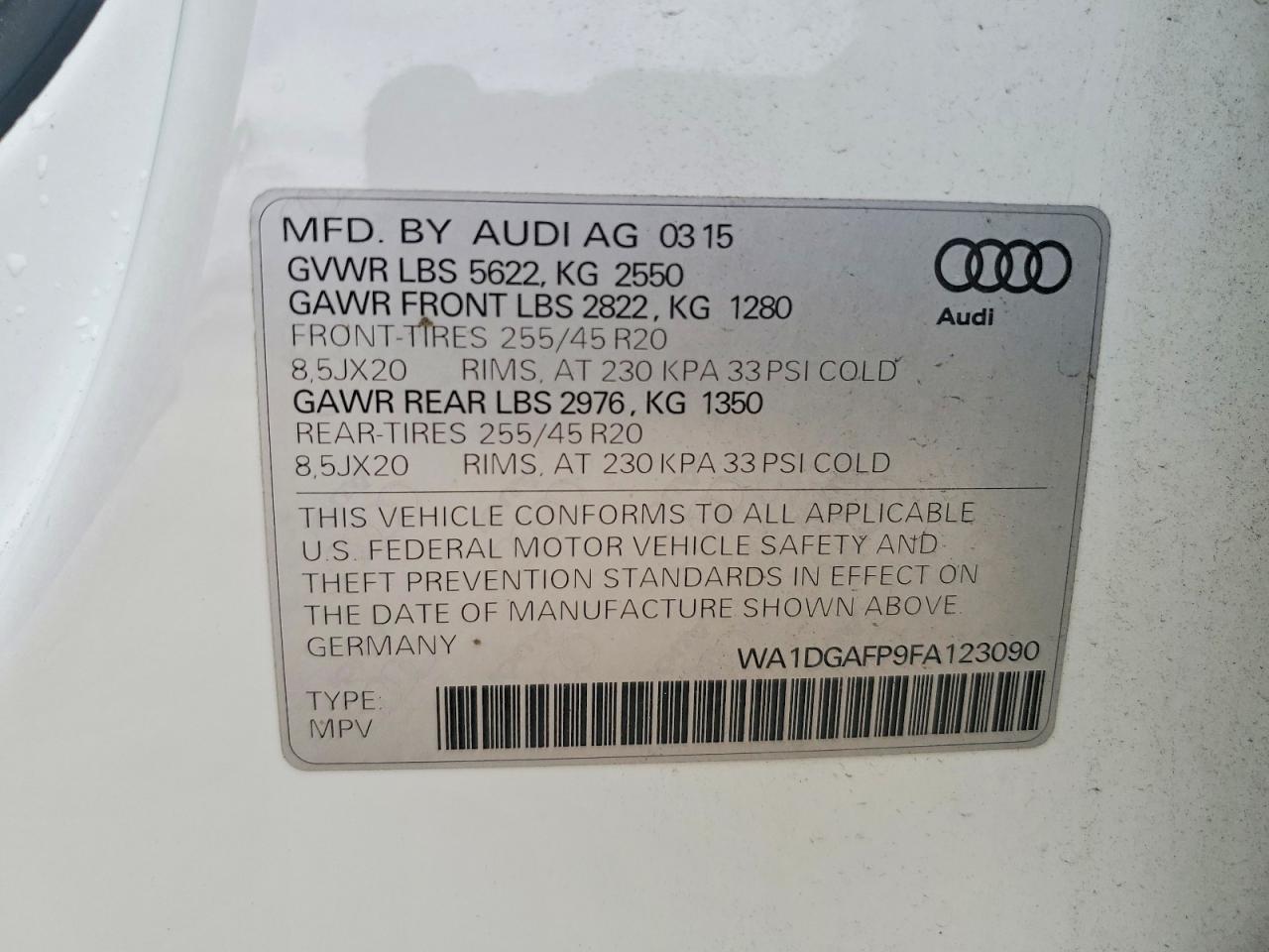 2015 AUDI Q5