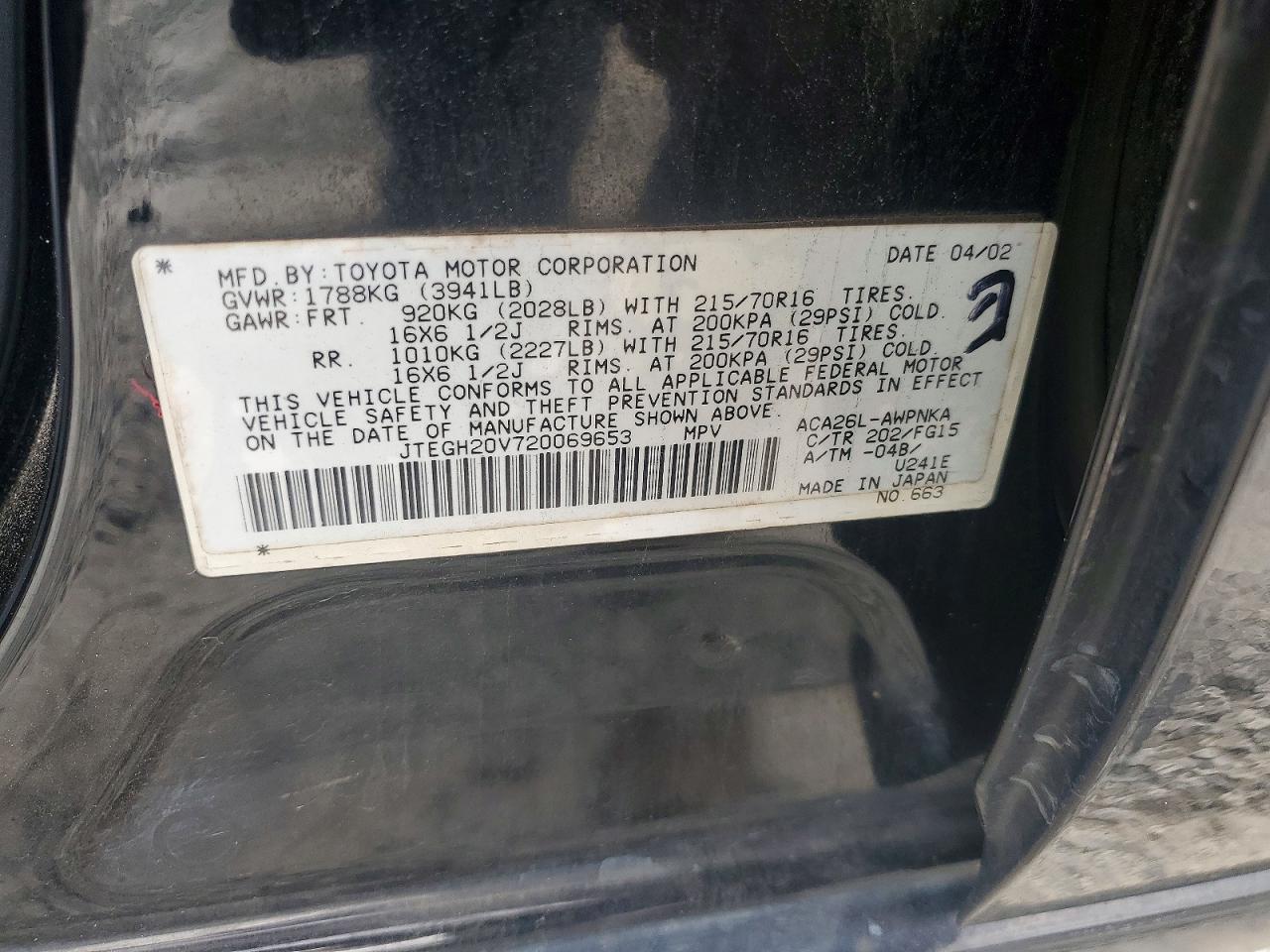 2002 TOYOTA RAV4