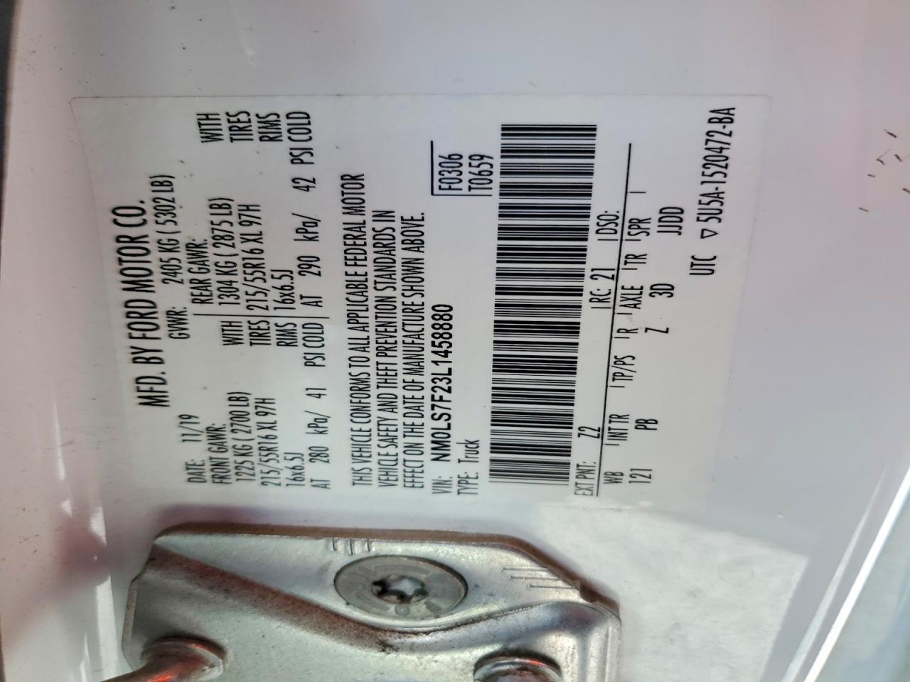2020 FORD TRANSIT CONNECT