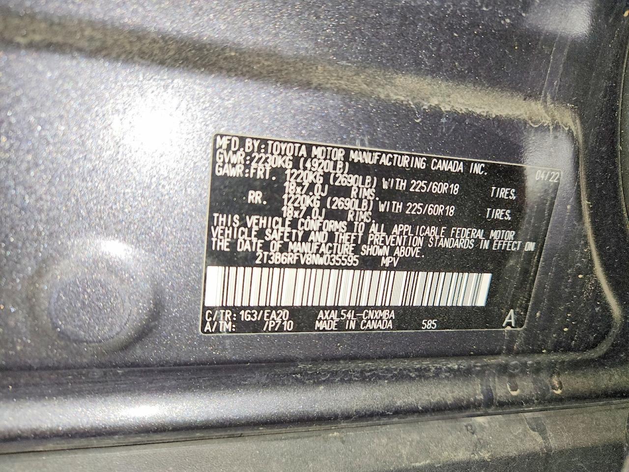 2022 TOYOTA RAV4