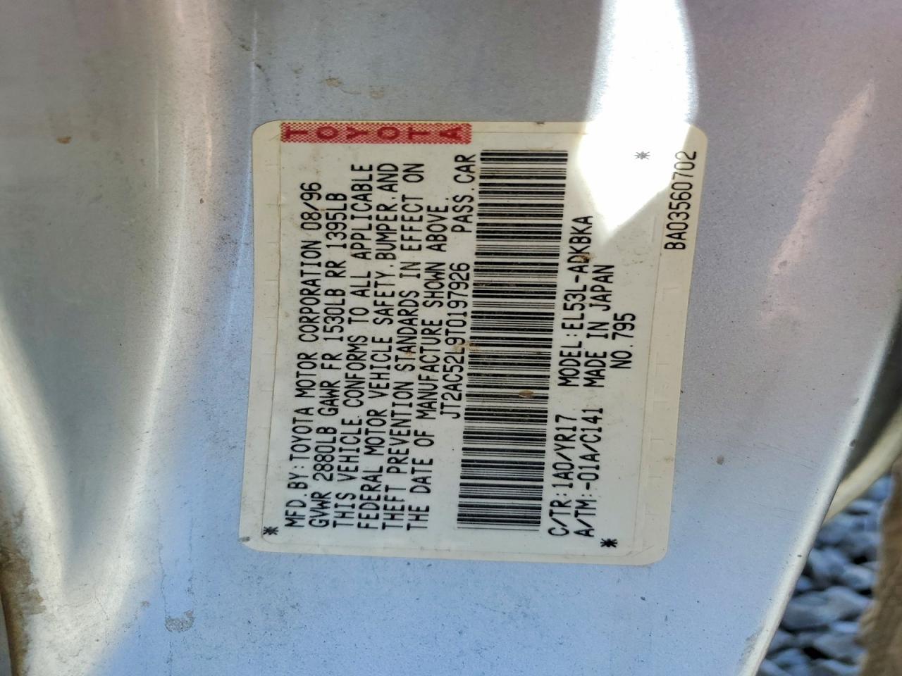 1996 TOYOTA Tercel