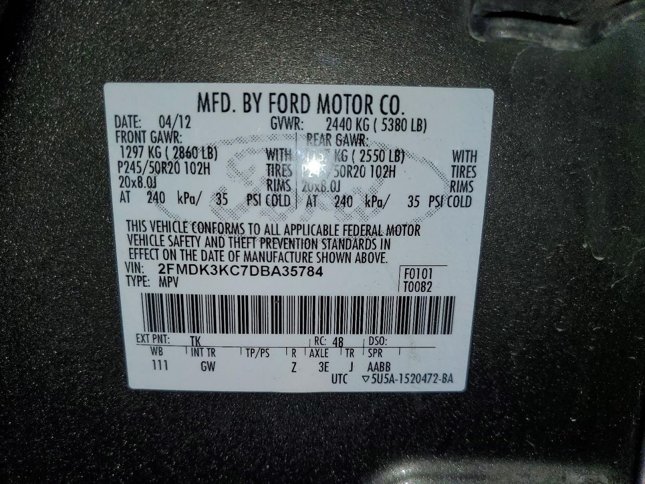 2013 FORD EDGE