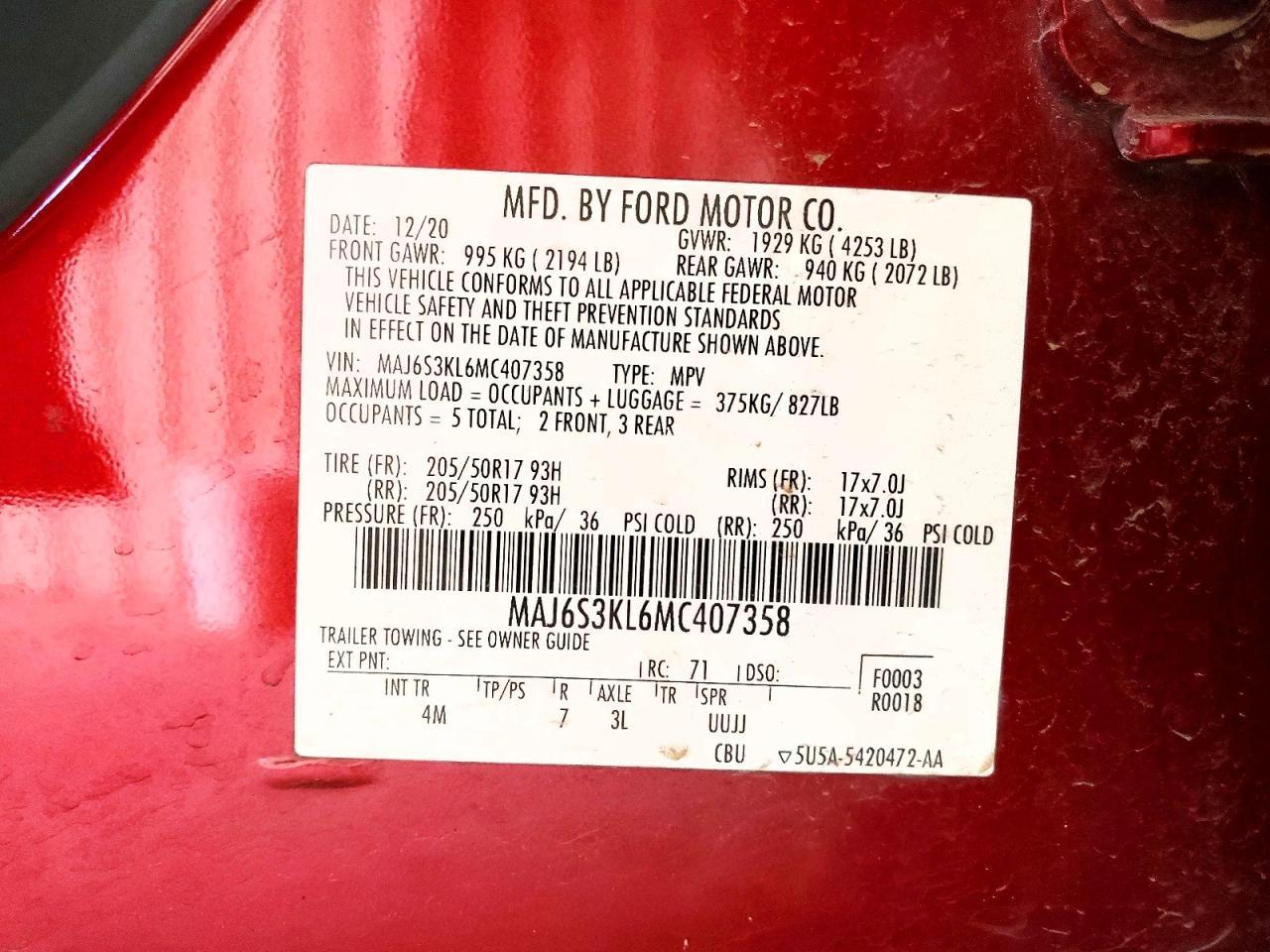 2021 FORD EcoSport