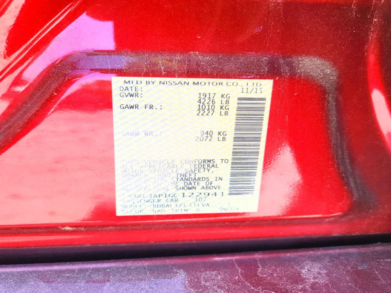 2016 NISSAN ALTIMA