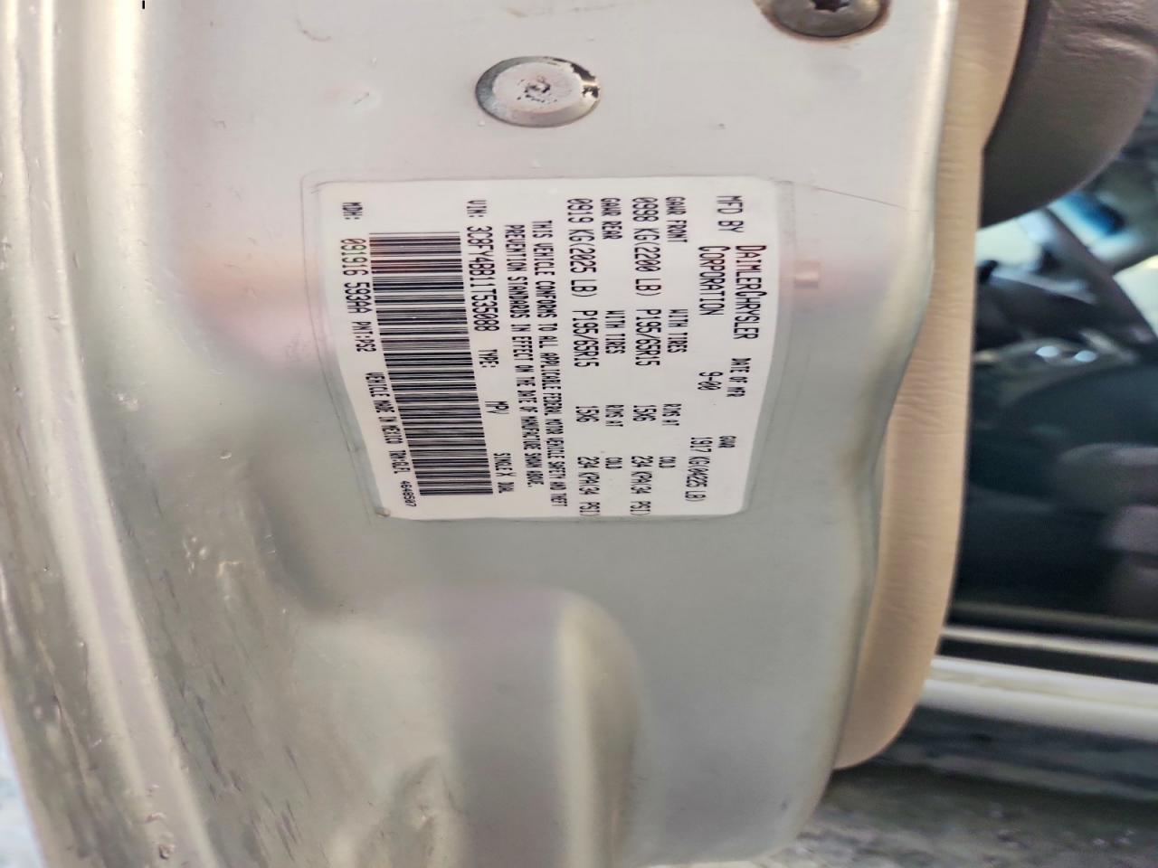 2001 CHRYSLER PT CRUISER