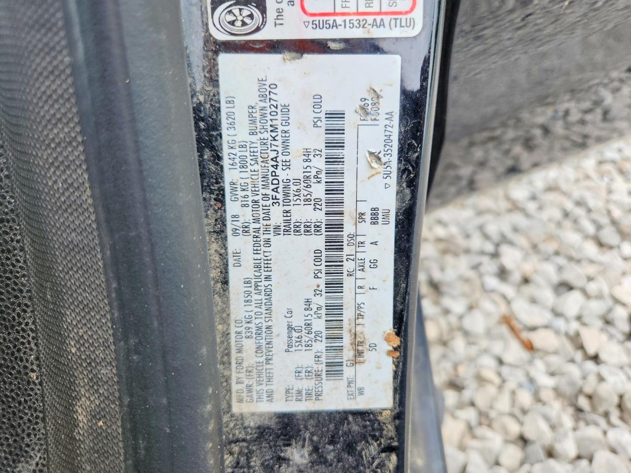 2019 FORD Fiesta