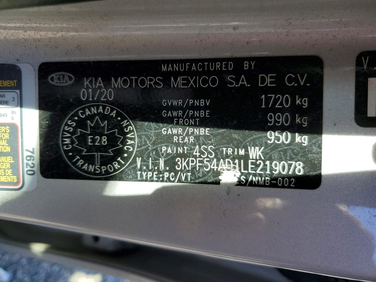 2020 KIA FORTE