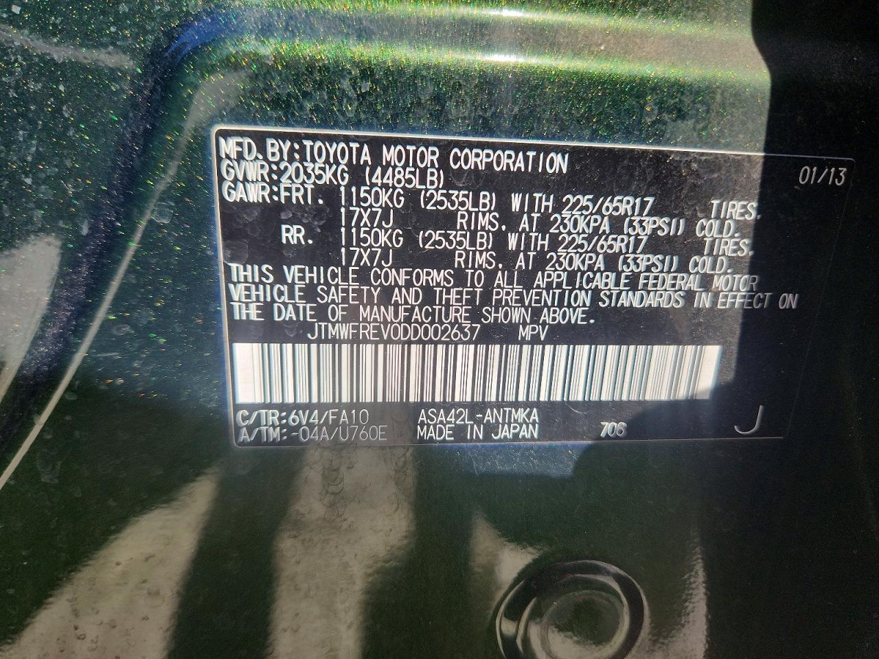 2013 TOYOTA RAV4