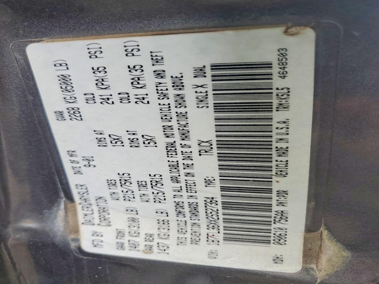2002 DODGE Dakota