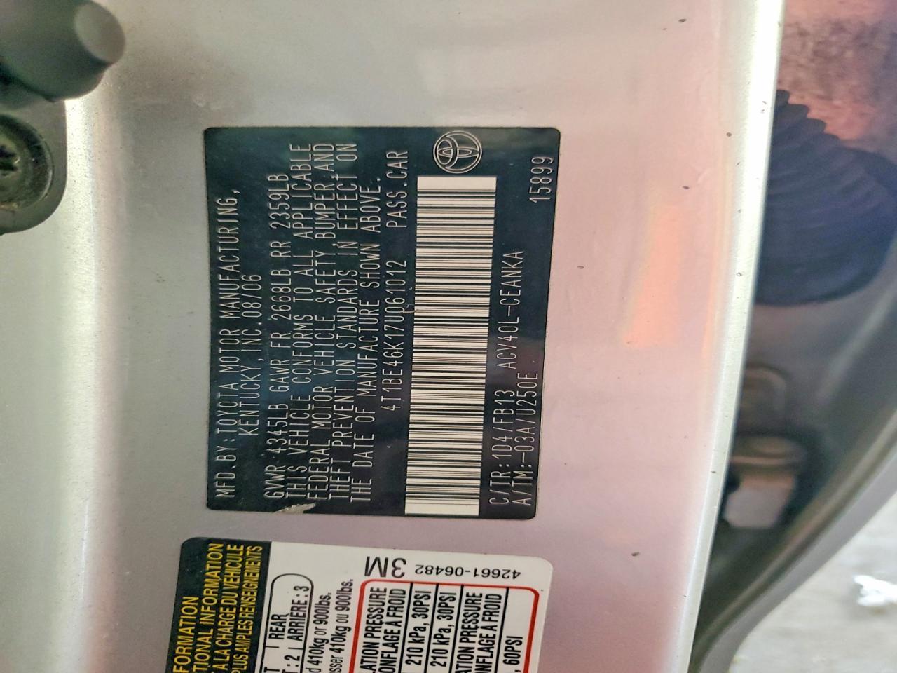2007 TOYOTA CAMRY