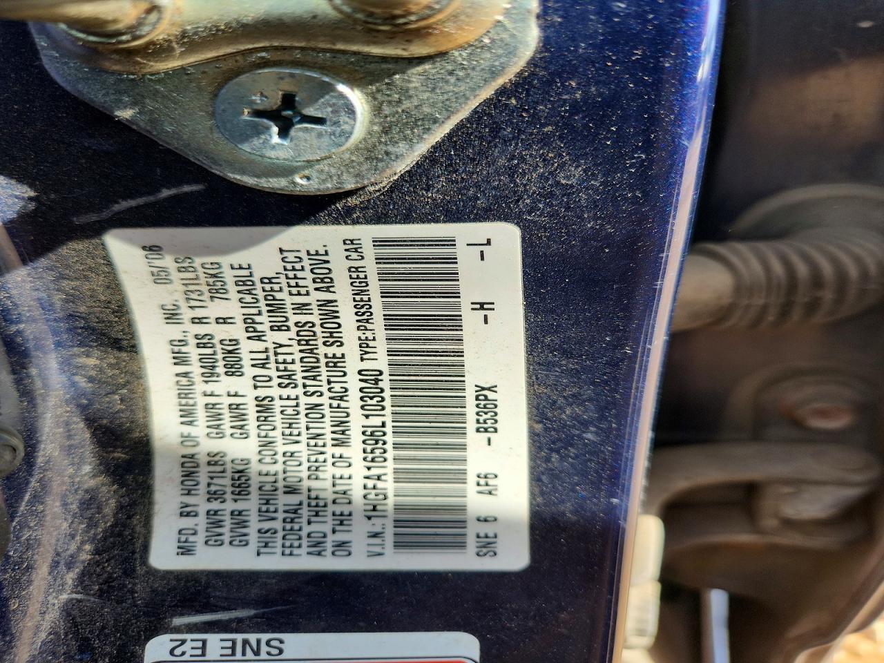 2006 HONDA CIVIC